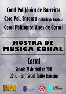 Cartel Mostra Música Coral 2015.