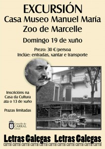 Cartel Excursión Casa Musei Manuel María Marcelle.