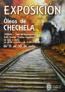 Cartel exposición óleos Chechela.