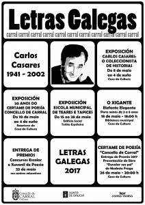 Cartel Letras Galegas 2017 Carral