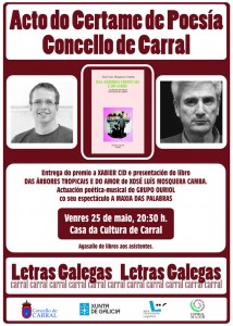 Cartel acto Poesía Carral 2018.
