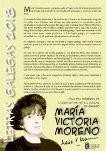 Cuartillas Letras Galegas María Victoria Moreno.